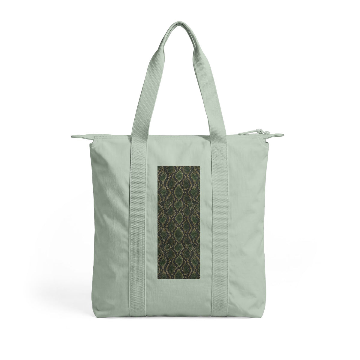 Snake | Olive Green Snakeskin Nomad Print Carry-All Tote