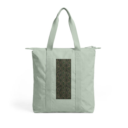 Snake | Olive Green Snakeskin Nomad Print Carry-All Tote