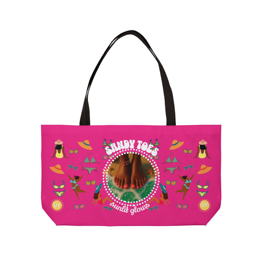Sandy Toes | Weekender Tote Bag - Passionfruit1 (two sides)
