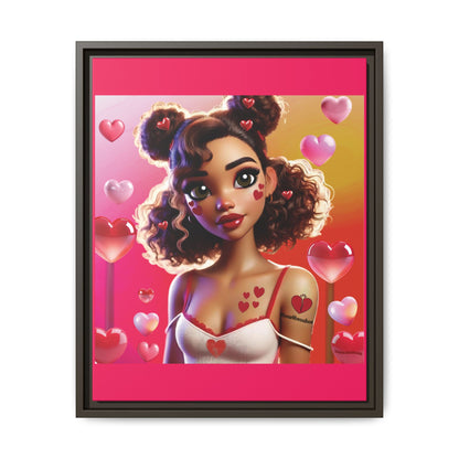 Heartbreaker 2 | Watermelon - Canvas Print, framed matte (multiple sizes/multiple frame colors)