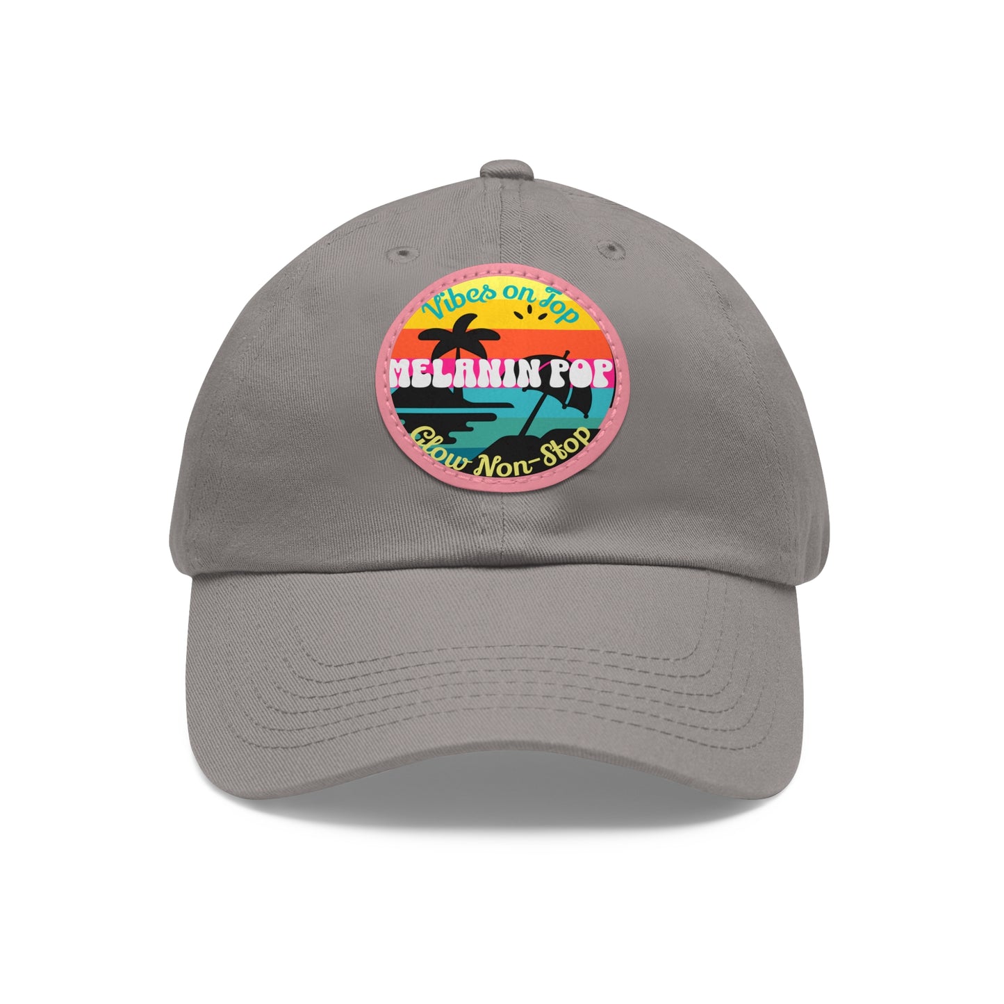 Sandy Toes | Melanin Pop Round Leather Patch Dad Cap (multiple colors)