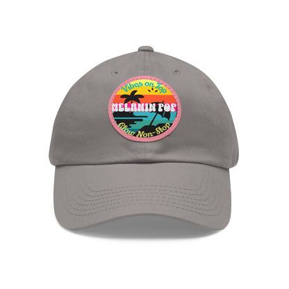 Sandy Toes | Melanin Pop Round Leather Patch Dad Cap (multiple colors)