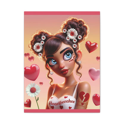 Heartbreaker 1 |Raspberry Matte Canvas Print