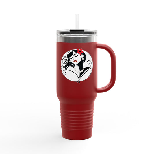 Pearls & Curls 4 | Insulated Travel Mug, 40oz (multiple colors) | Insulated Travel Mug (40oz)