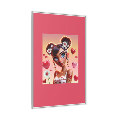 Heartbreaker 1 | Raspberry - Canvas Print, framed matte (multiple sizes/frame colors))