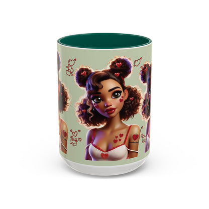 Heartbreaker 2 | Kiwi - Coffee Mug, two-tone, 15 oz (multiple handle colors)