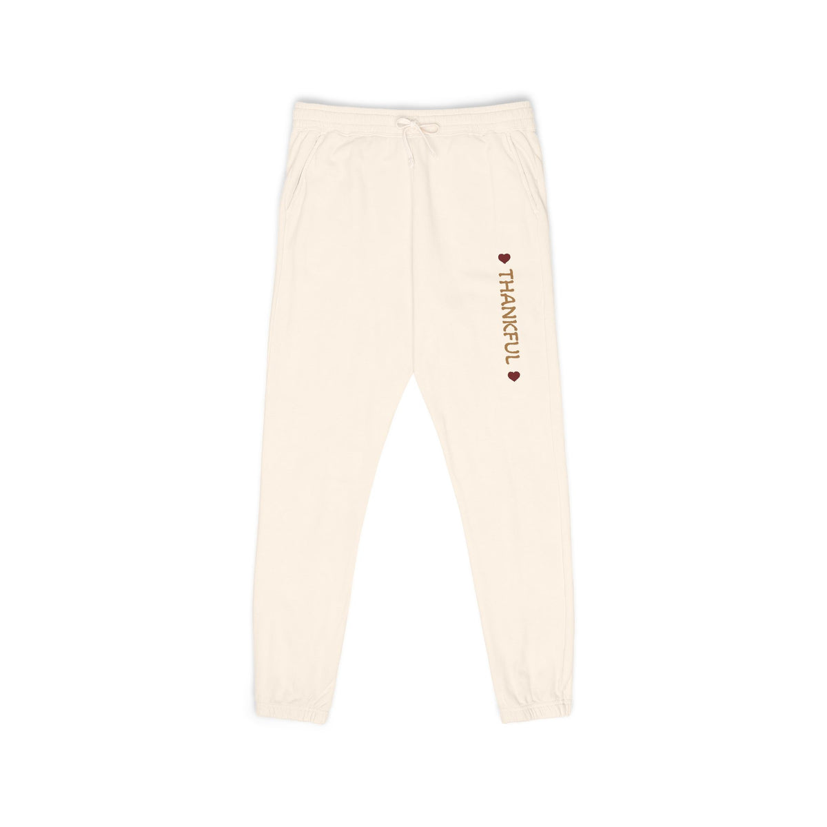 Harvest Haze 8 | 'THANKFUL' Vertical Gold Script Joggers