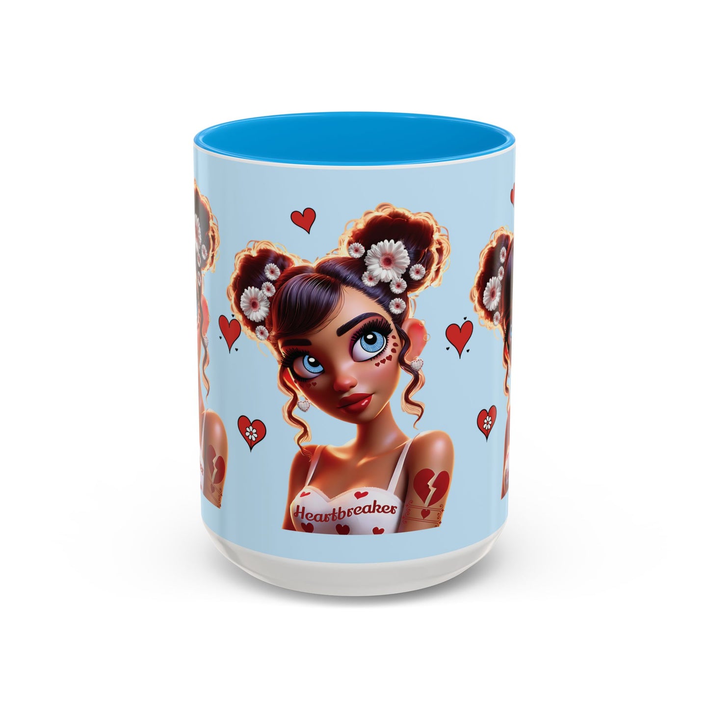 Heartbreaker 1 | Blueberry - Coffee Mug, two-tone, 15 oz (multiple handle colors)