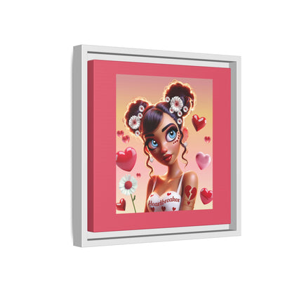 Heartbreaker 1 | Raspberry - Canvas Print, framed matte (multiple sizes/frame colors))