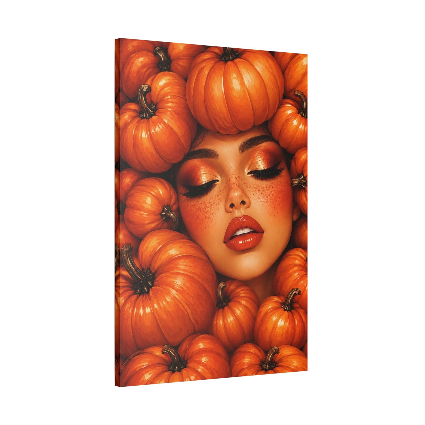 Harvest Muse2| Autumn Radiance, Satin Stretched Canvas Wall Art