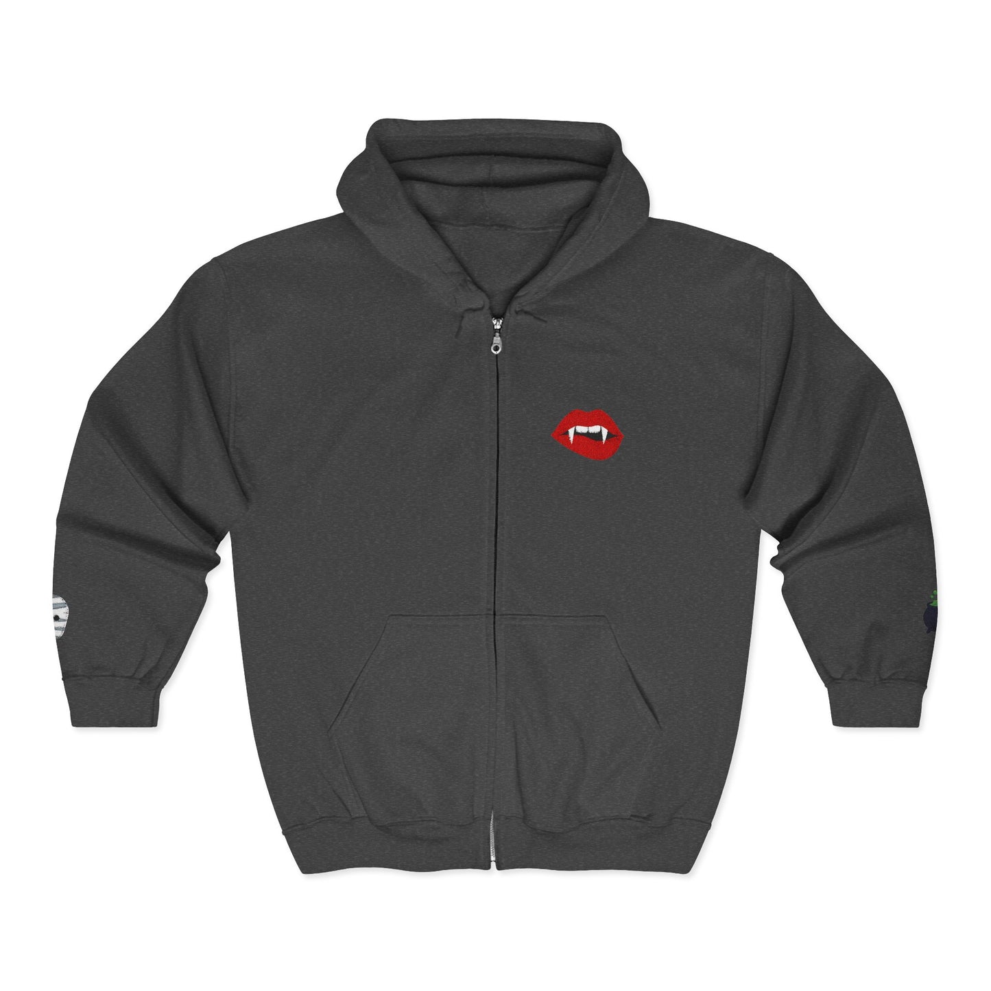 The Spooky Edit1 - Embroidered Vampire Kiss Hoodie