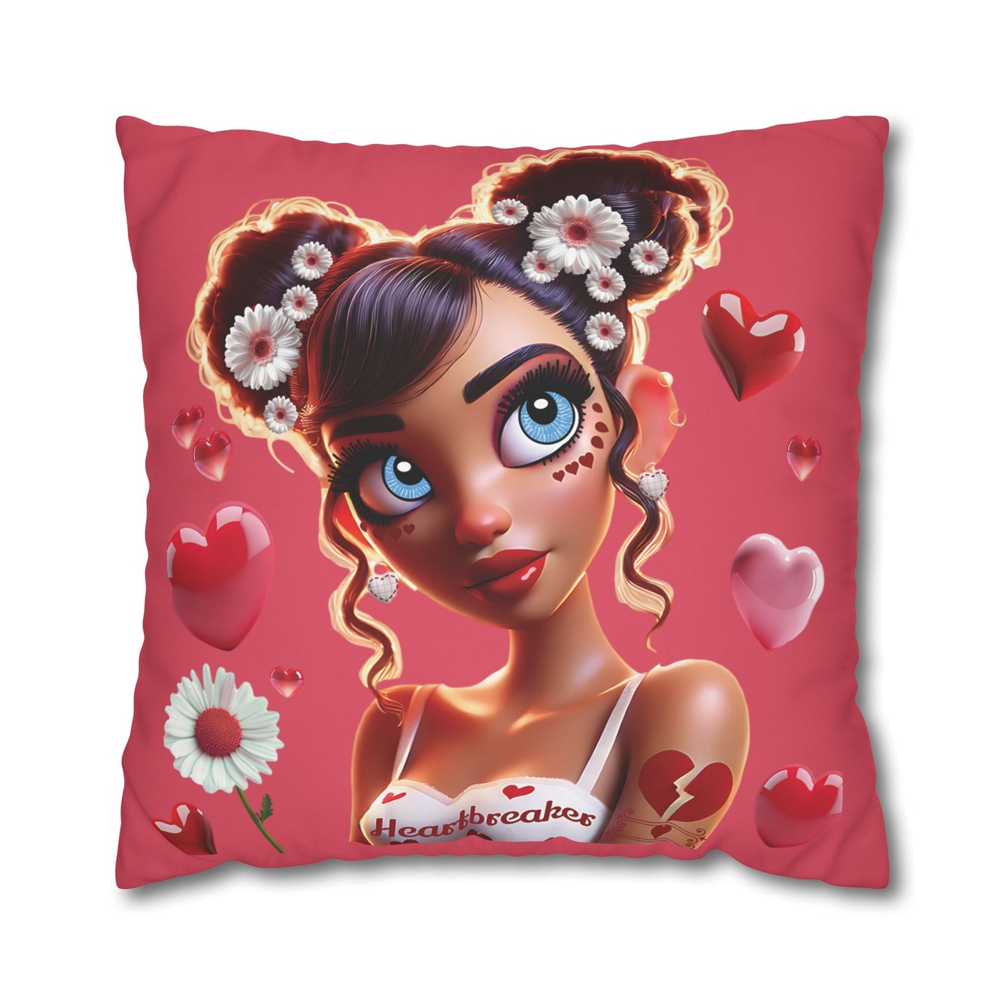 Heartbreaker 1 | Raspberry - Pillowcase, square (multiple sizes)