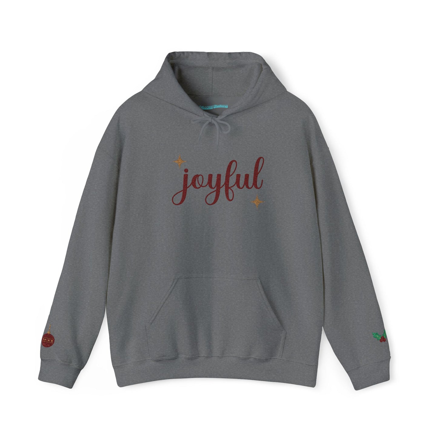The Joyful Edit1 | Joyful Maroon Embroidered Hoodie (multiple colors)