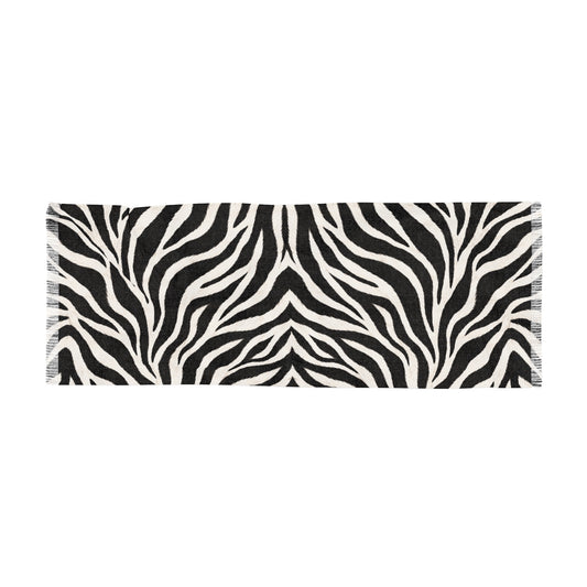 Zebra | Black & White Zebra Animal-Stripe Fashion Scarf