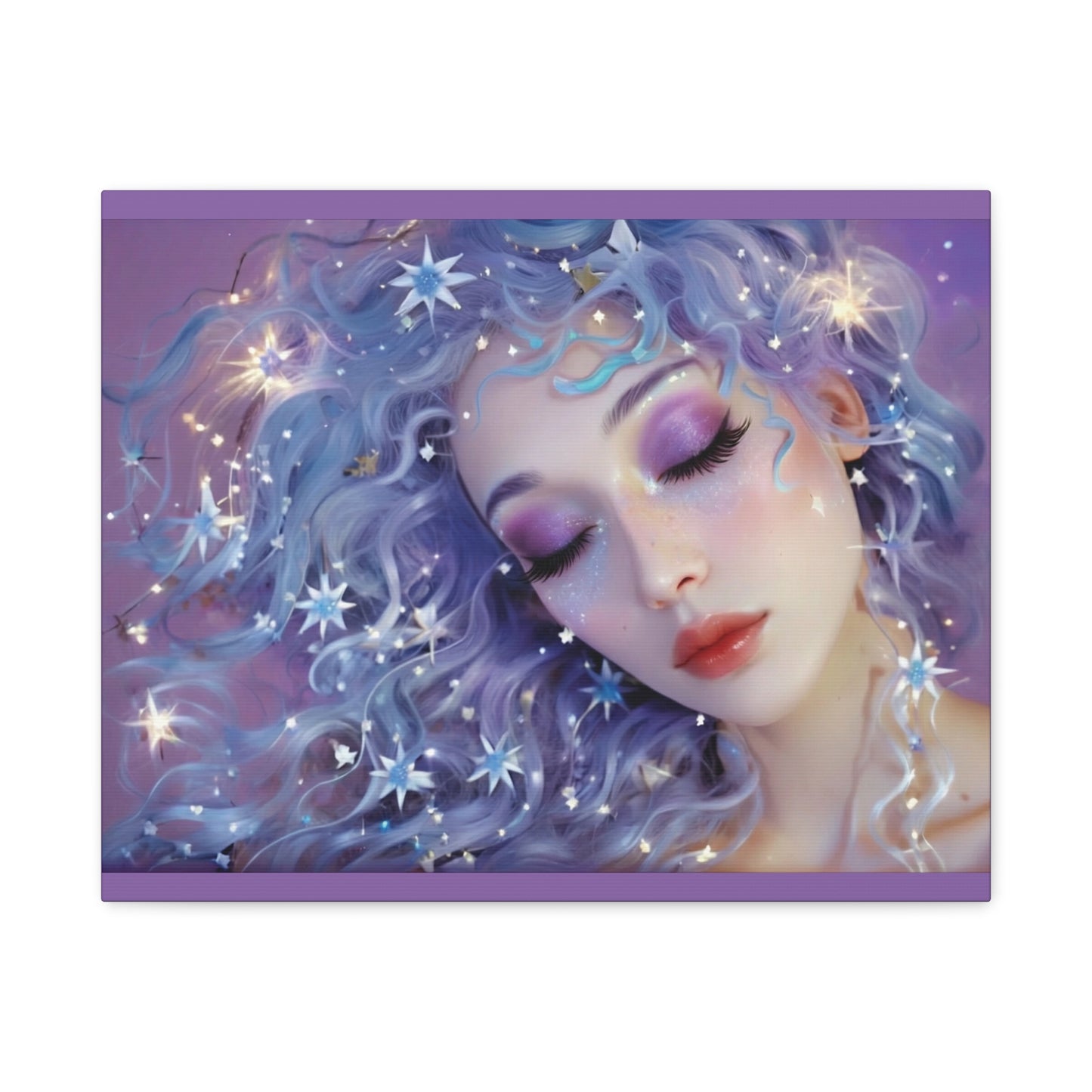 Winter Fantasy2 | Celestial Maiden Slumber Matte Canvas Print