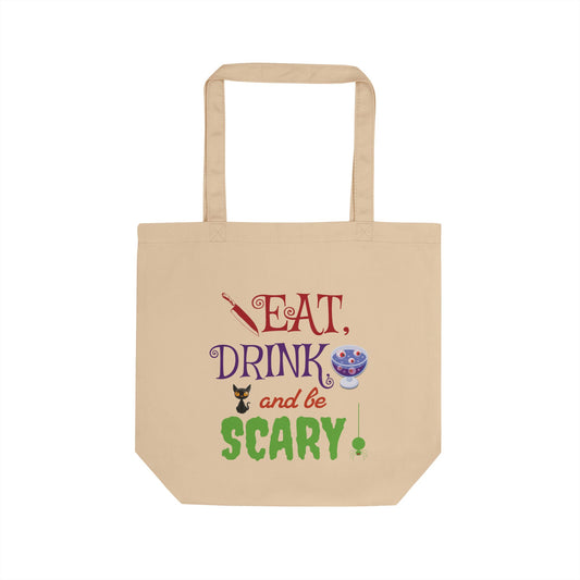 The Spooky Edit4 - Not a Basic Witch Eco Tote Bag, double-sided (black or beige)