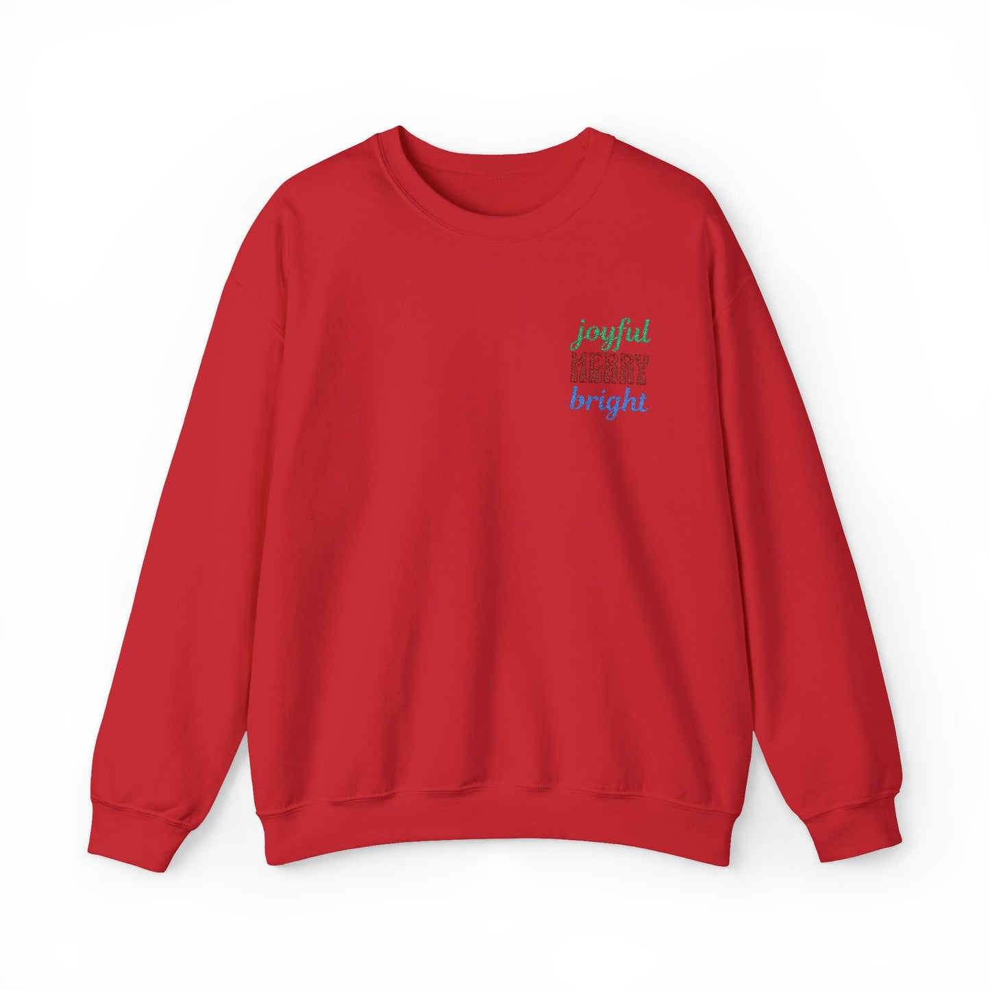 The Joyful Edit2| Merry & Bright Embroidered Sweatshirt (multiple colors)