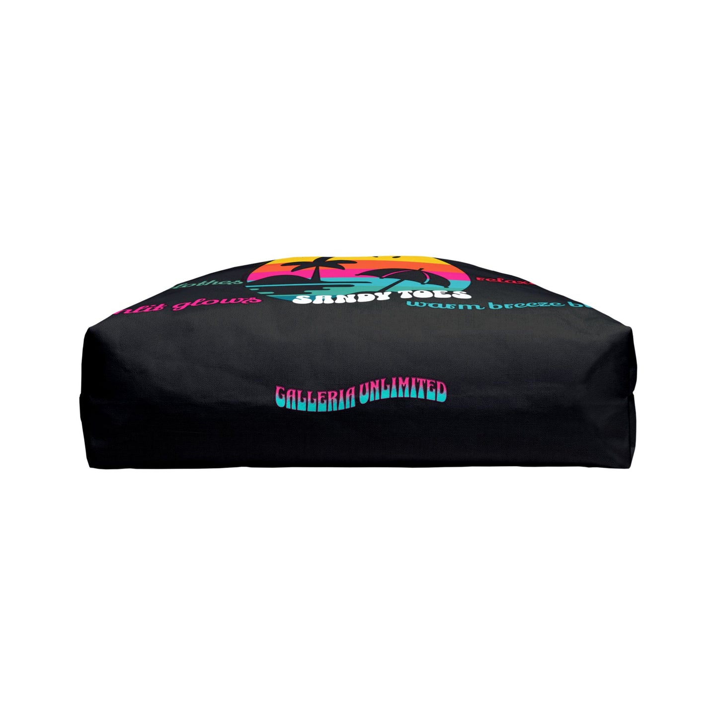 Sandy Toes | Two-Sided Sunset Palm Weekender Tote Bag (licorice)