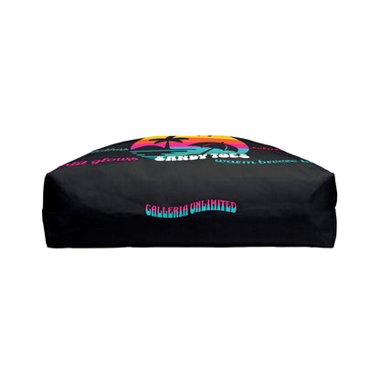 Sandy Toes | Two-Sided Sunset Palm Weekender Tote Bag (licorice)