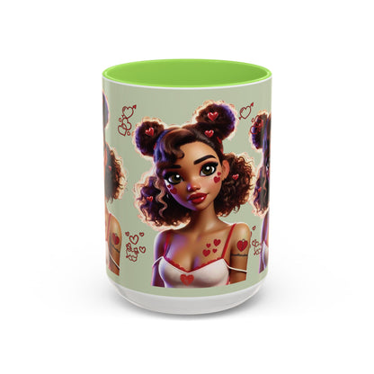 Heartbreaker 2 | Kiwi - Coffee Mug, two-tone, 15 oz (multiple handle colors)