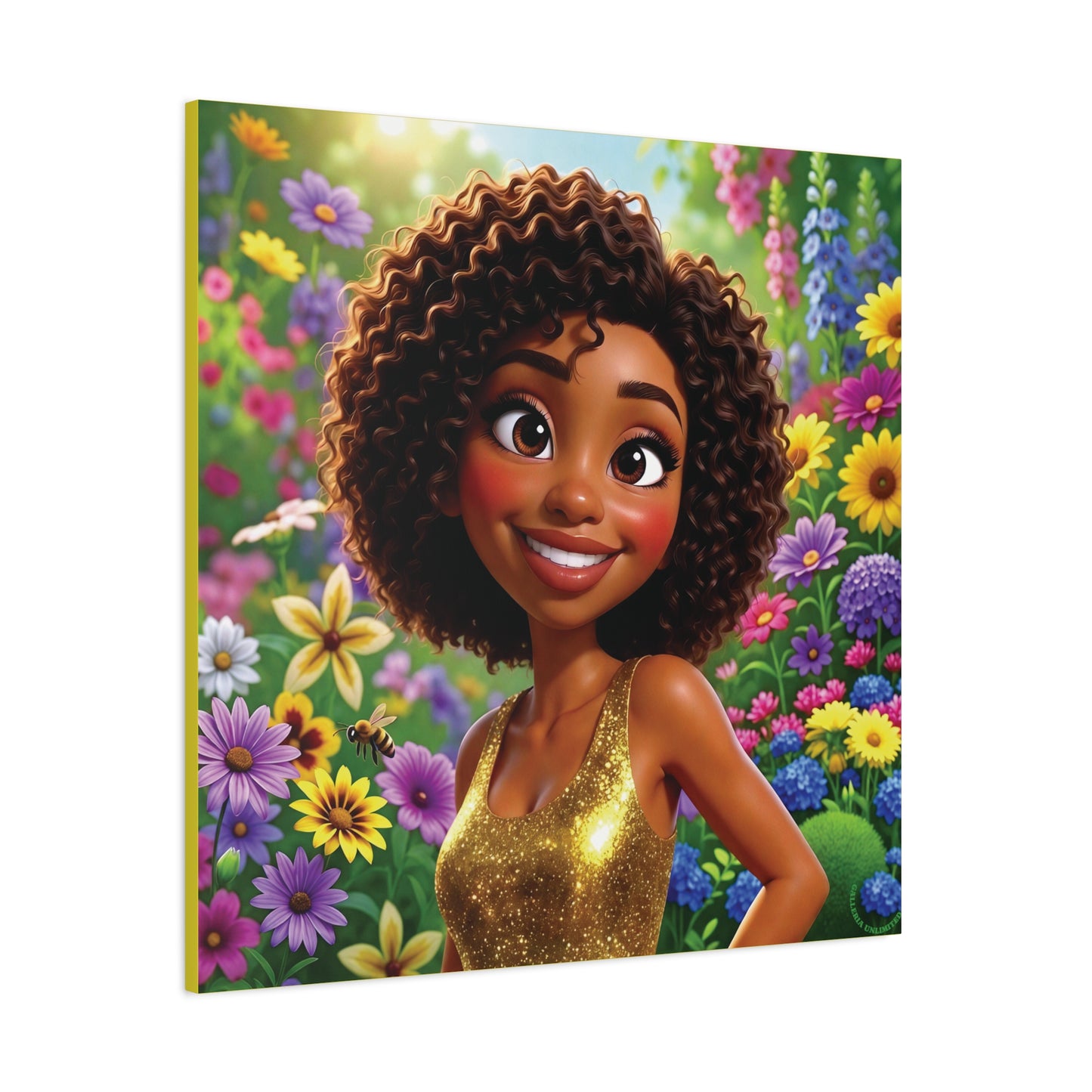 Spring Bloom | Bumblebee, Matte Canvas Print