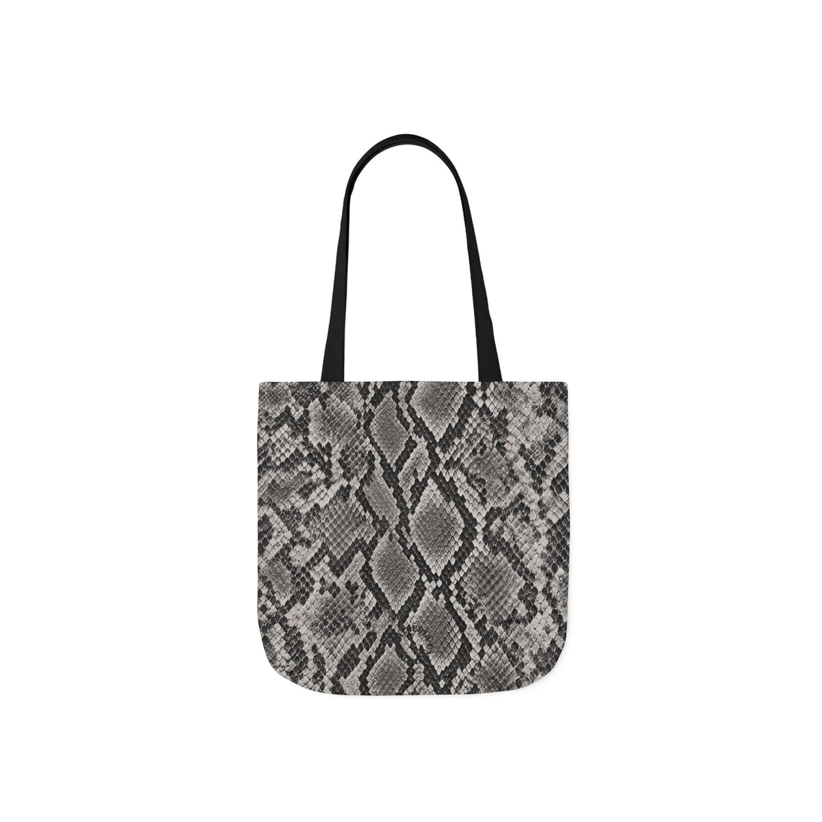 Snake | Grey Snakeskin Pattern Canvas Tote Bag