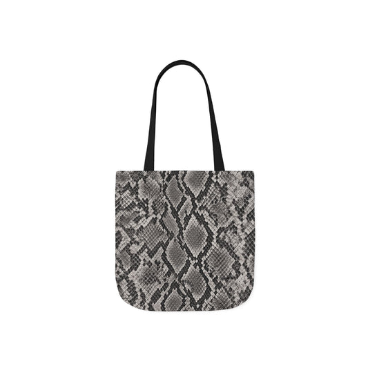 Snake | Grey Snakeskin Pattern Canvas Tote Bag