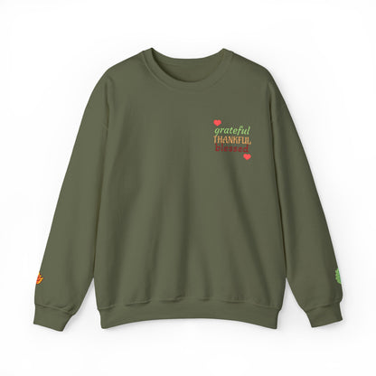 Harvest Haze | Grateful, THANKFUL, Blessed Fall Crewneck Sweatshirt (multiple colors)