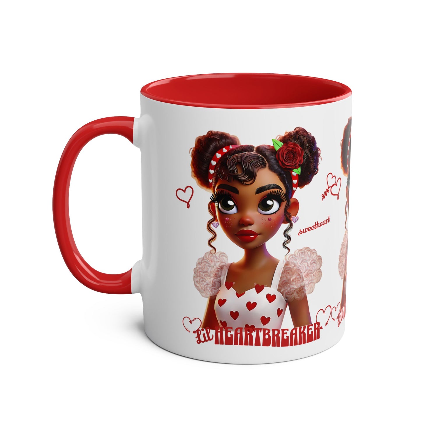 Heartbreaker Girl | Marshmallow - Coffee Mug, two-tone (multiple handle colors)