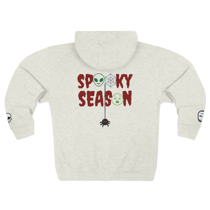 Harvest Haze | Spooky Season Gaphic Icons Zip Hoodie (front and back design)