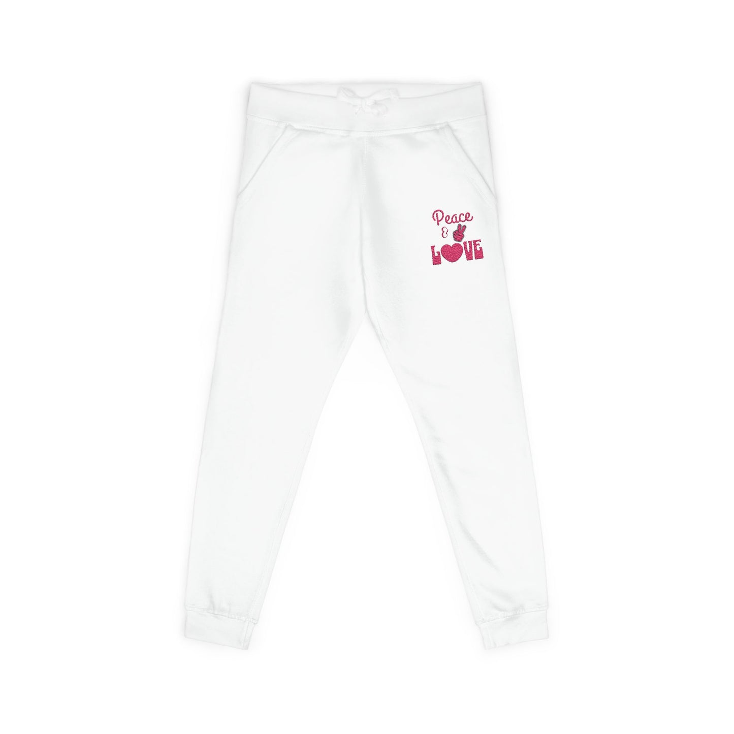 The Cozy Edit2 | "Peace & Love" Fleece Lounge Joggers, PINK Palette (multiple colors)