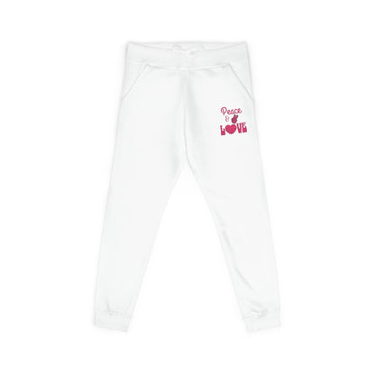 The Cozy Edit2 | "Peace & Love" Fleece Lounge Joggers, PINK Palette (multiple colors)