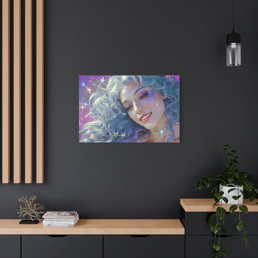 Winter Fantasy2 | Celestial Maiden Starlight Matte Canvas Print