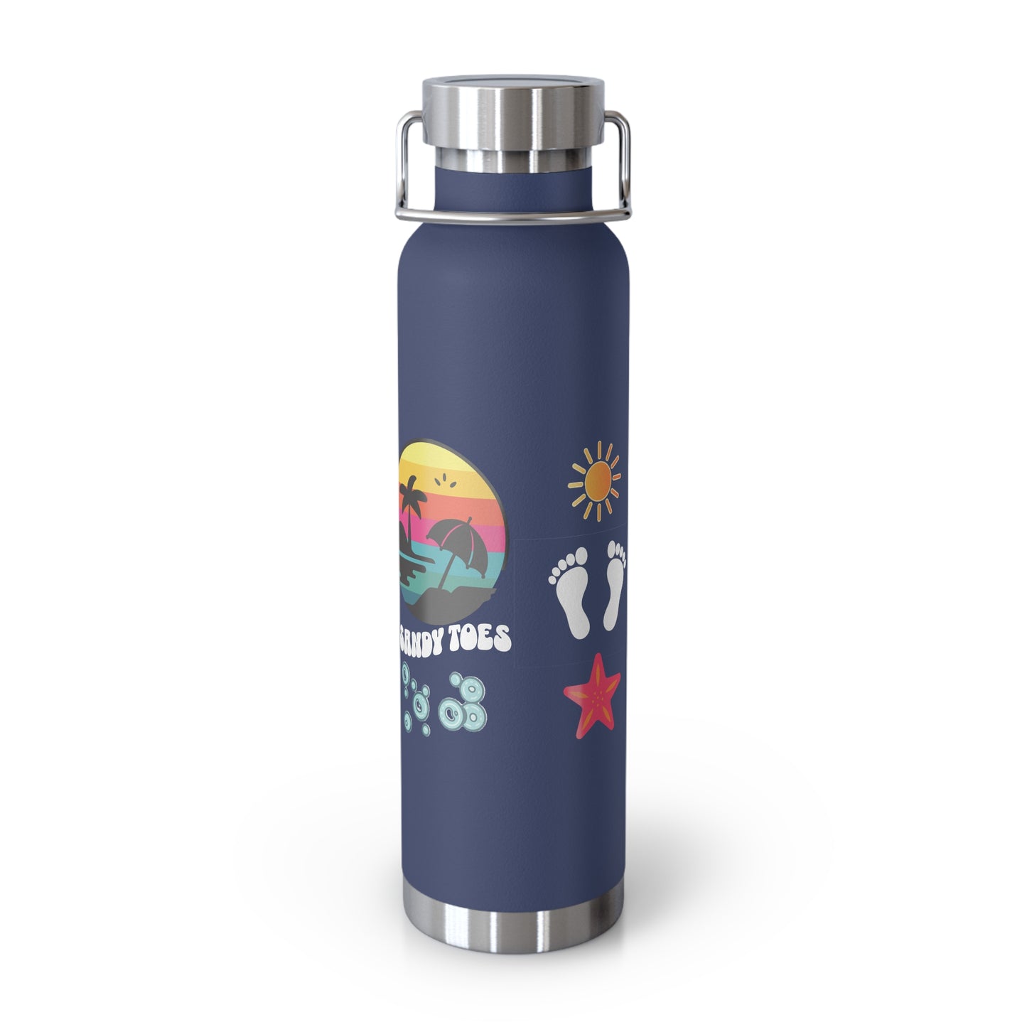 Sandy Toes | Insulated Water Bottle, 22oz (Copper Vacuum)
