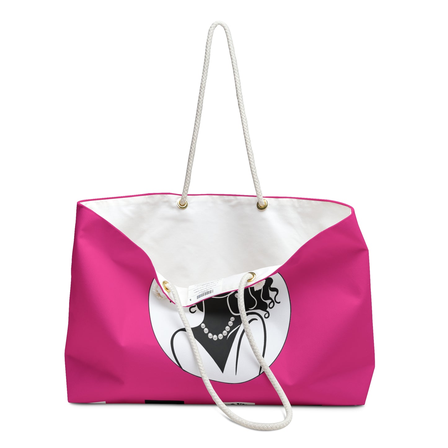 Pearls & Curls 2 | Pink Kiss Double-Sided Weekender Bag