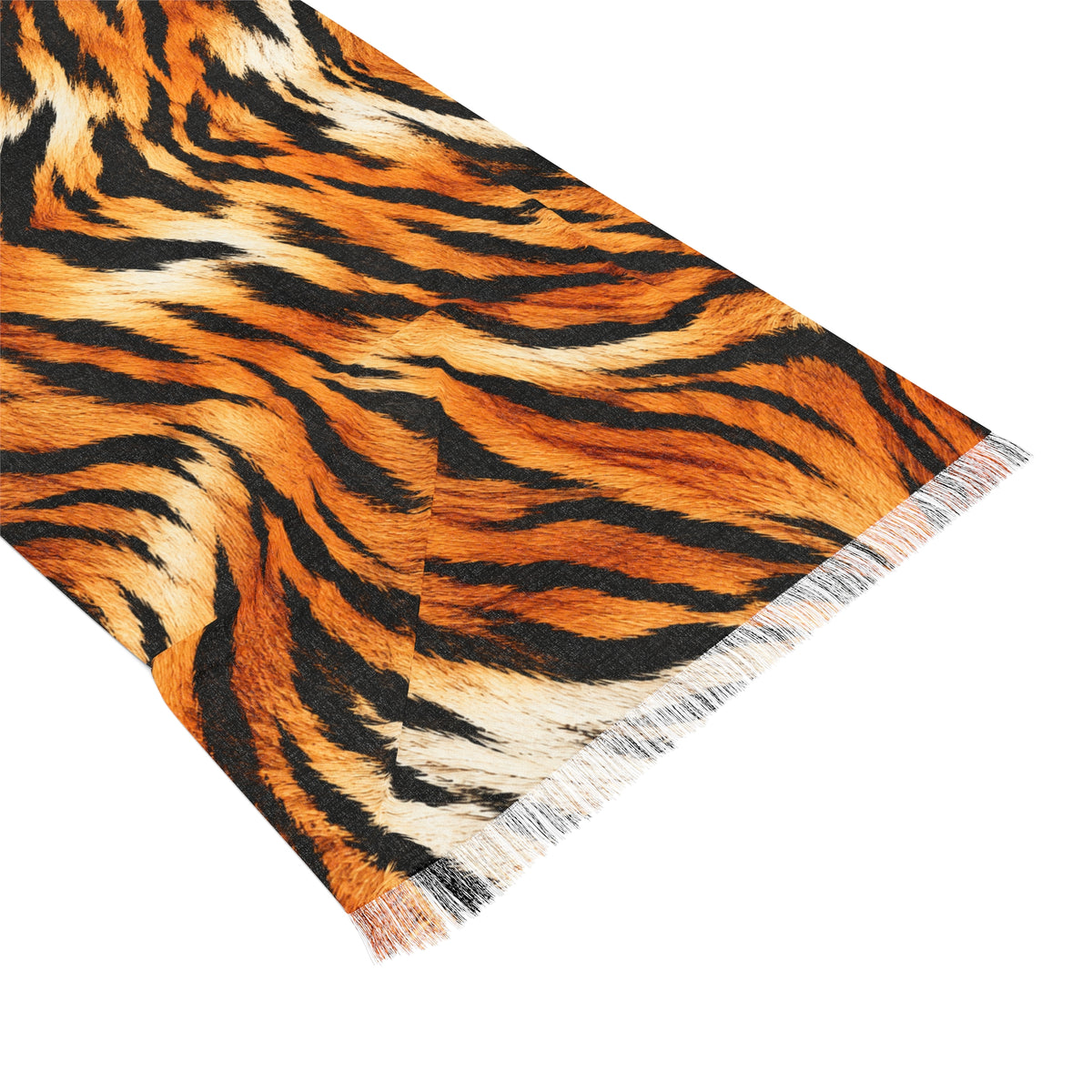 Tiger | Tiger Print Sheer Scarf — Lightweight Animal Stripe Fashion Scarf