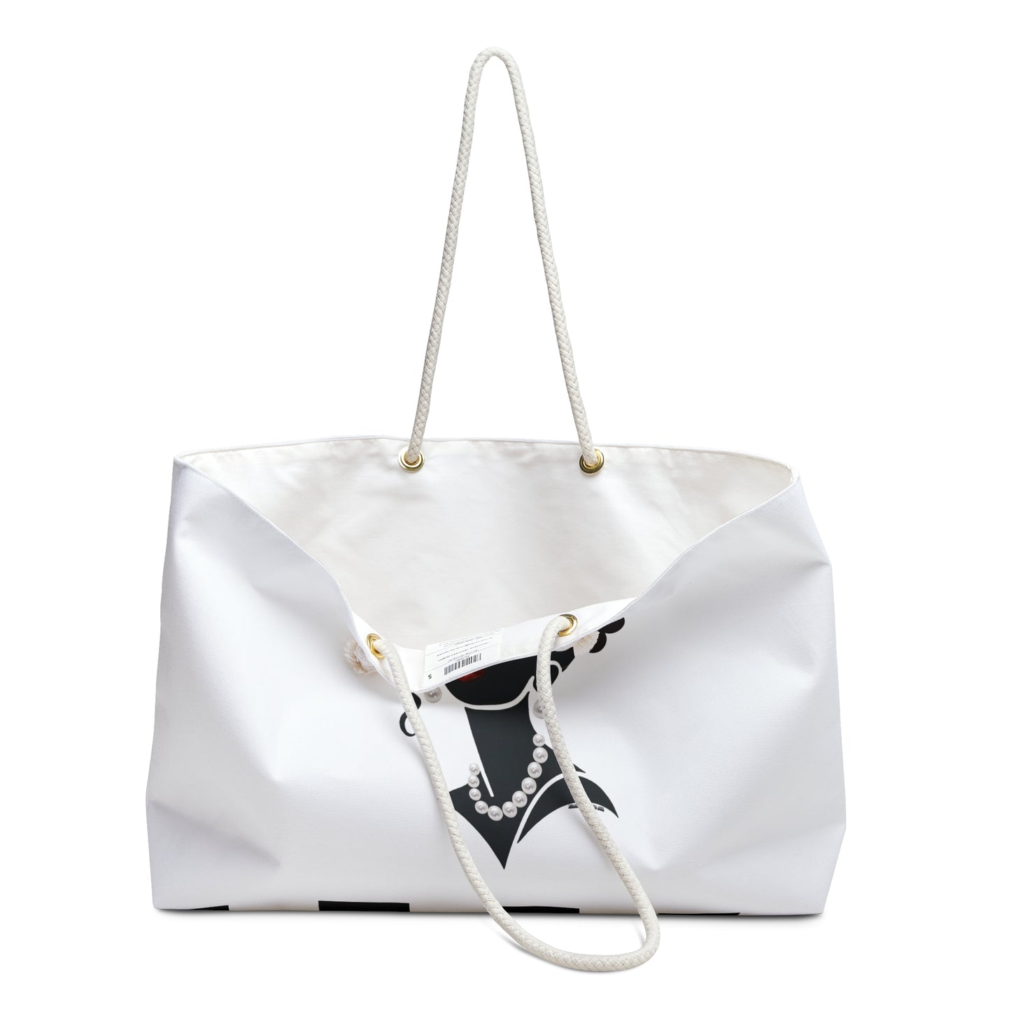 Pearls & Curls5 | White - Two-Sided Weekender Bag