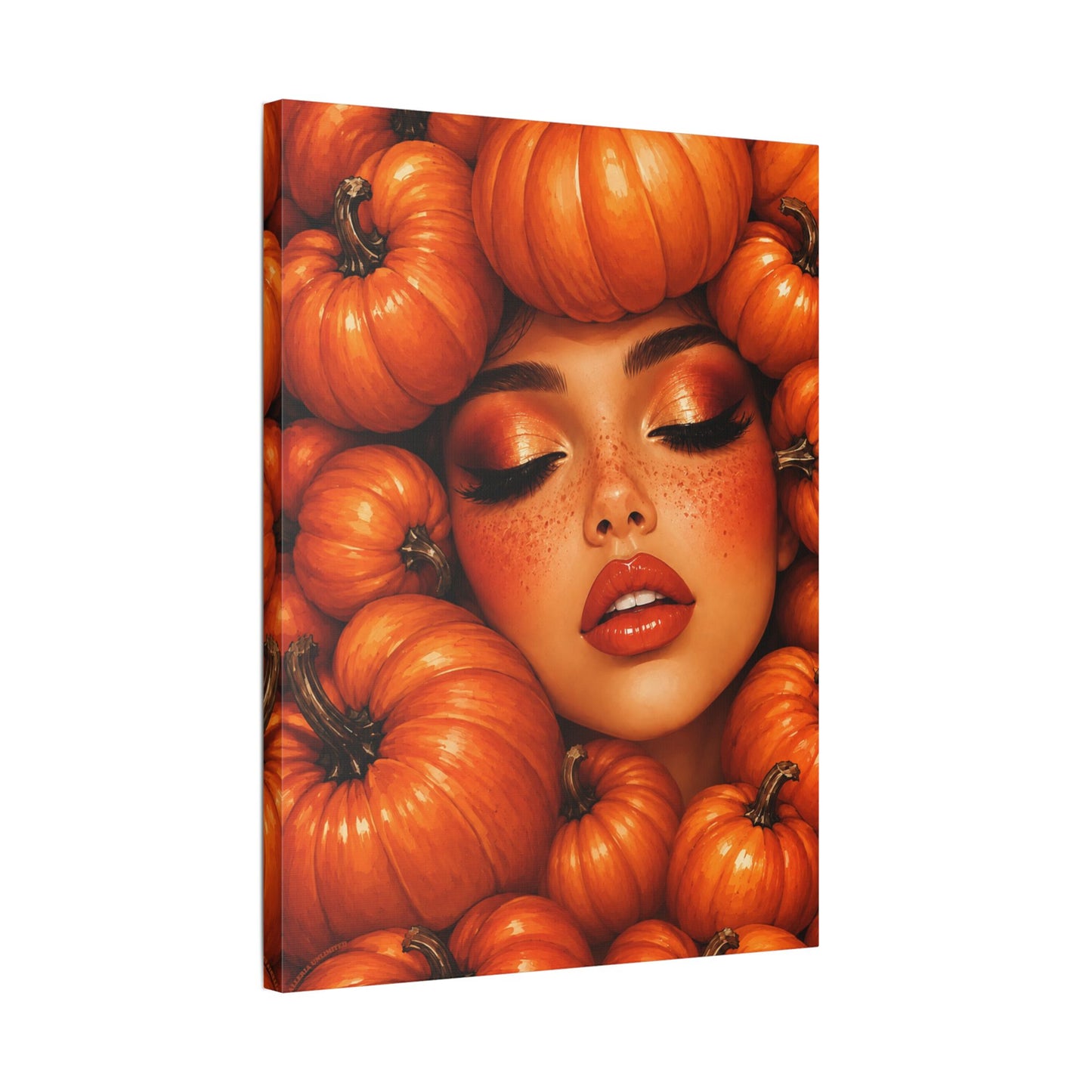 Harvest Muse2| Autumn Radiance, Satin Stretched Canvas Wall Art
