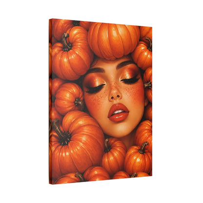 Harvest Muse2| Autumn Radiance, Satin Stretched Canvas Wall Art