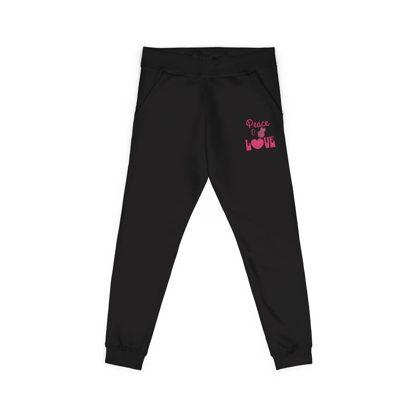 The Cozy Edit2 | "Peace & Love" Fleece Lounge Joggers, PINK Palette (multiple colors)