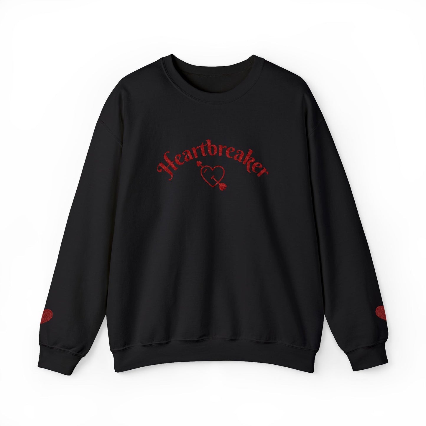 Heartbreaker 0 | Maroon Embroidered Heartbreaker Crewneck Sweatshirt