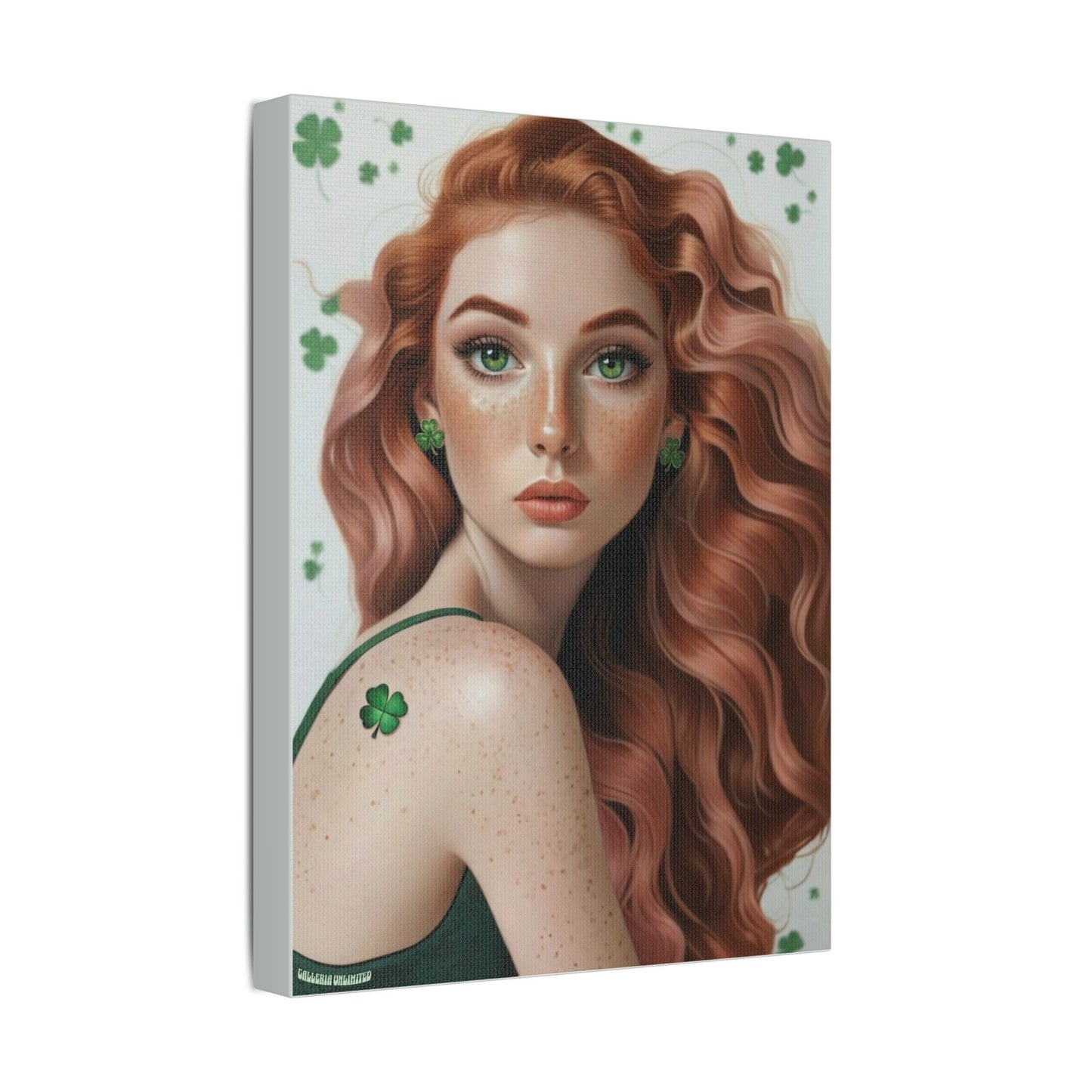Clovers 3 | Shamrock Daydream, Stretched Satin Canvas Print
