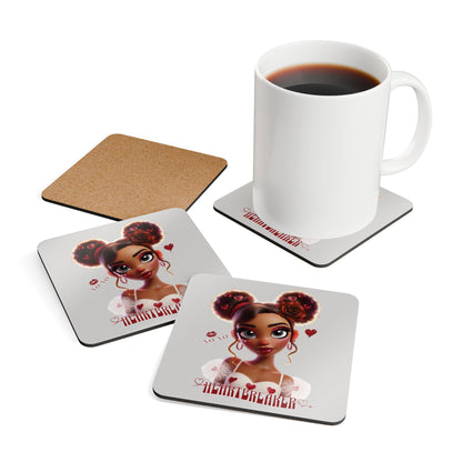 Heartbreaker 3 | Ice Gray Corkwood Coaster Set