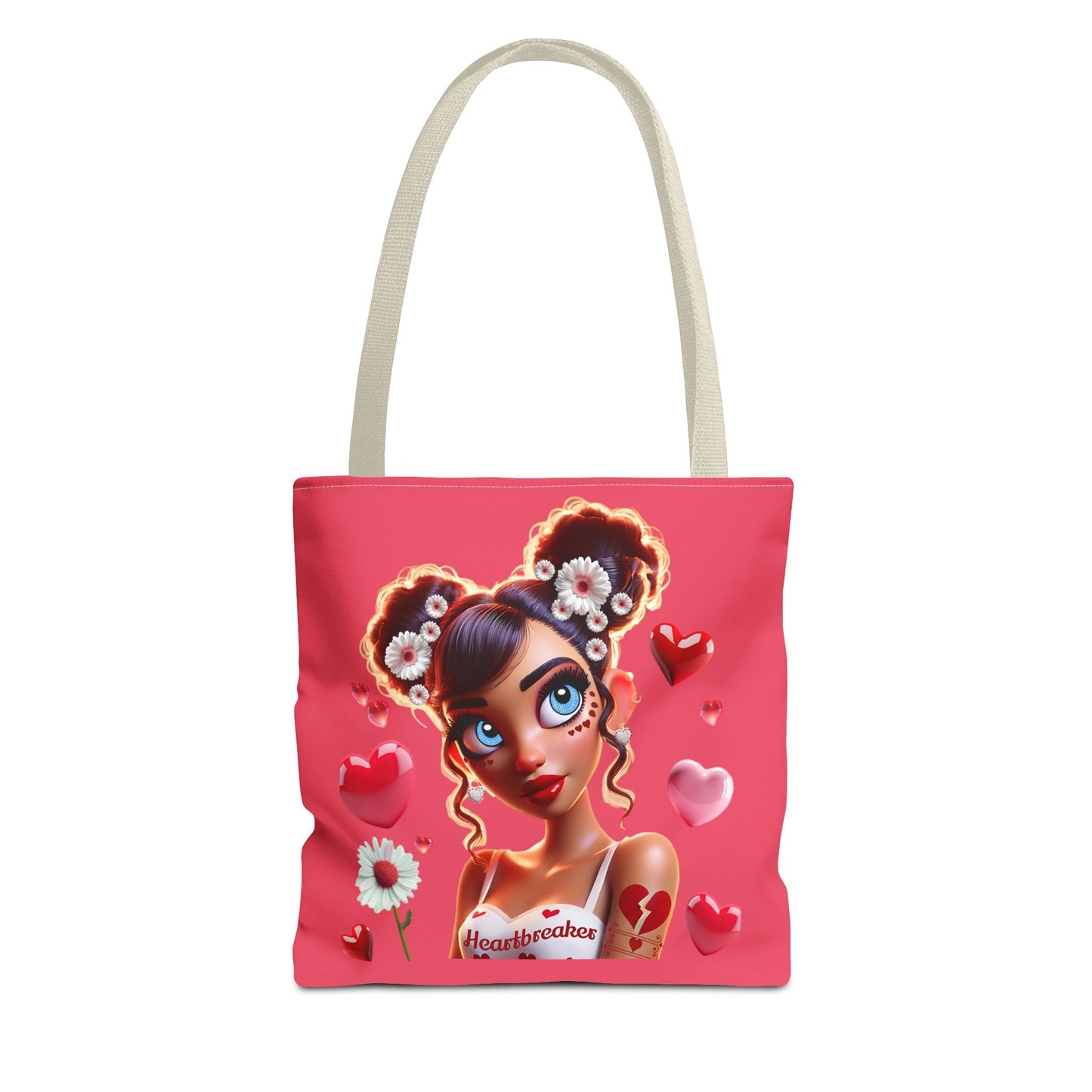 Heartbreaker 1 | Raspberry - Tote Bag, two-tone (multiple sizes/handle colors)