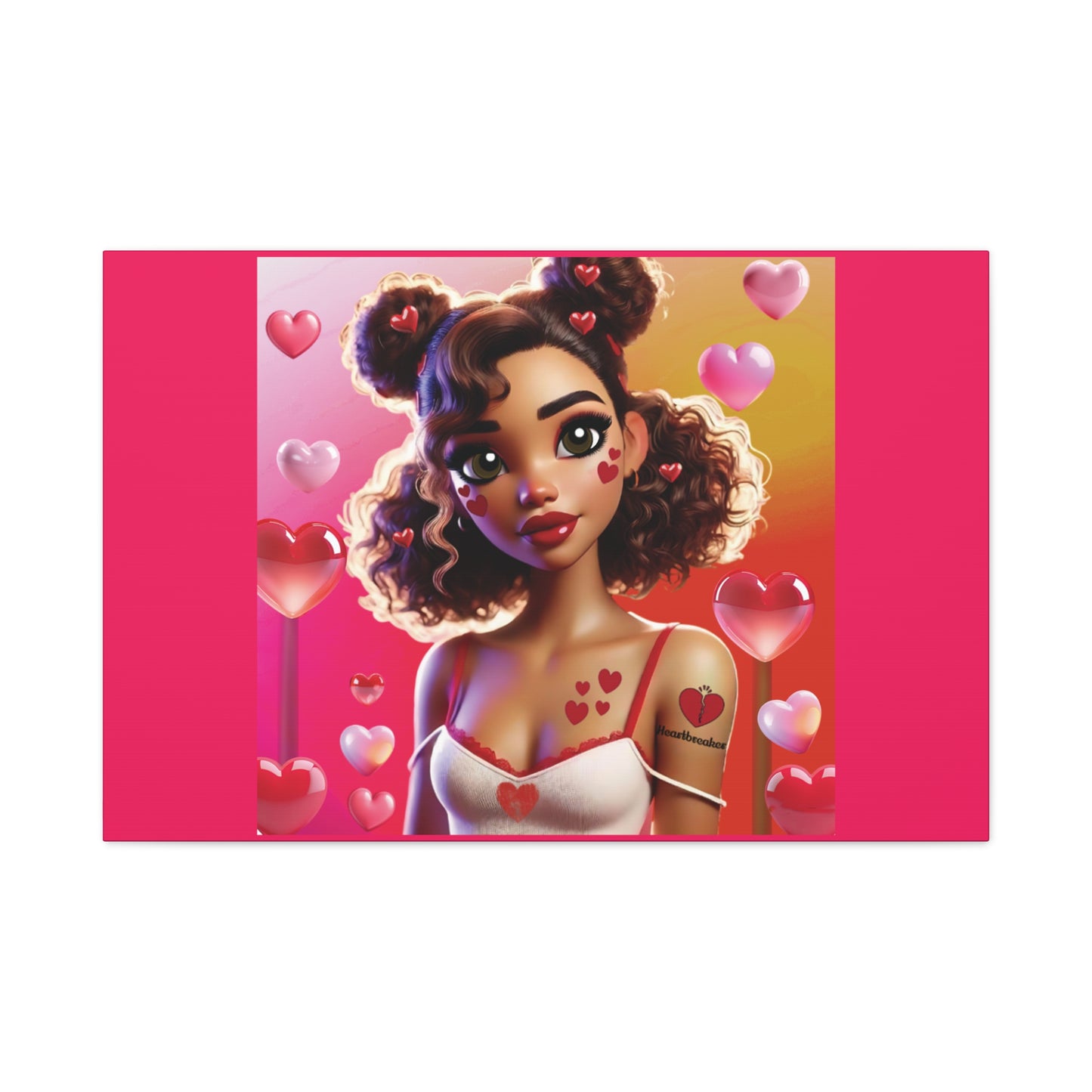 Heartbreaker 2 | Watermelon Matte Canvas Print