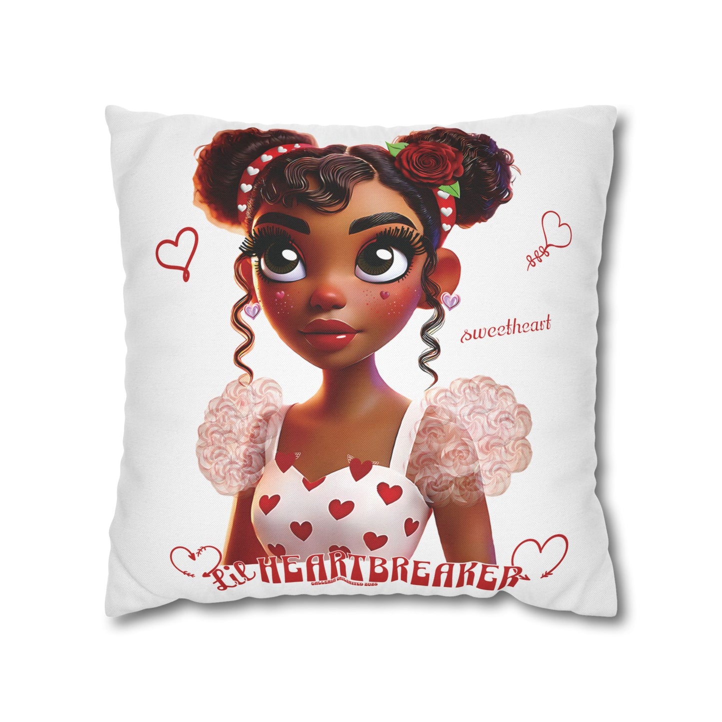 Heartbreaker Girl | Marshmallow - Pillowcase, square (multiple sizes)