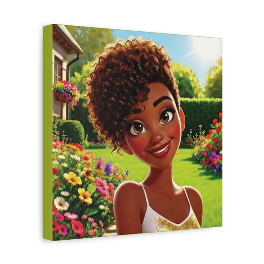 Spring Bloom | Ladybug, Matte Canvas Print