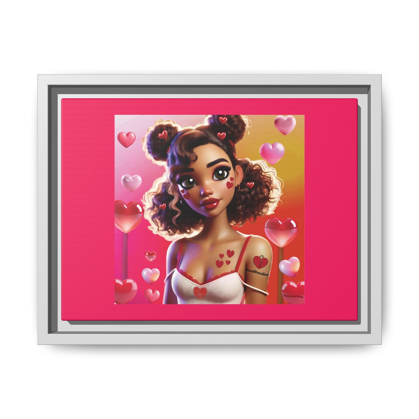 Heartbreaker 2 | Watermelon - Canvas Print, framed matte (multiple sizes/multiple frame colors)