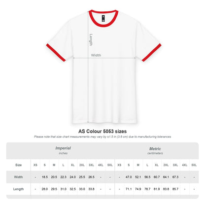 Pearls & Curls 3 | Oversized Ringer Tee (red or black trim)