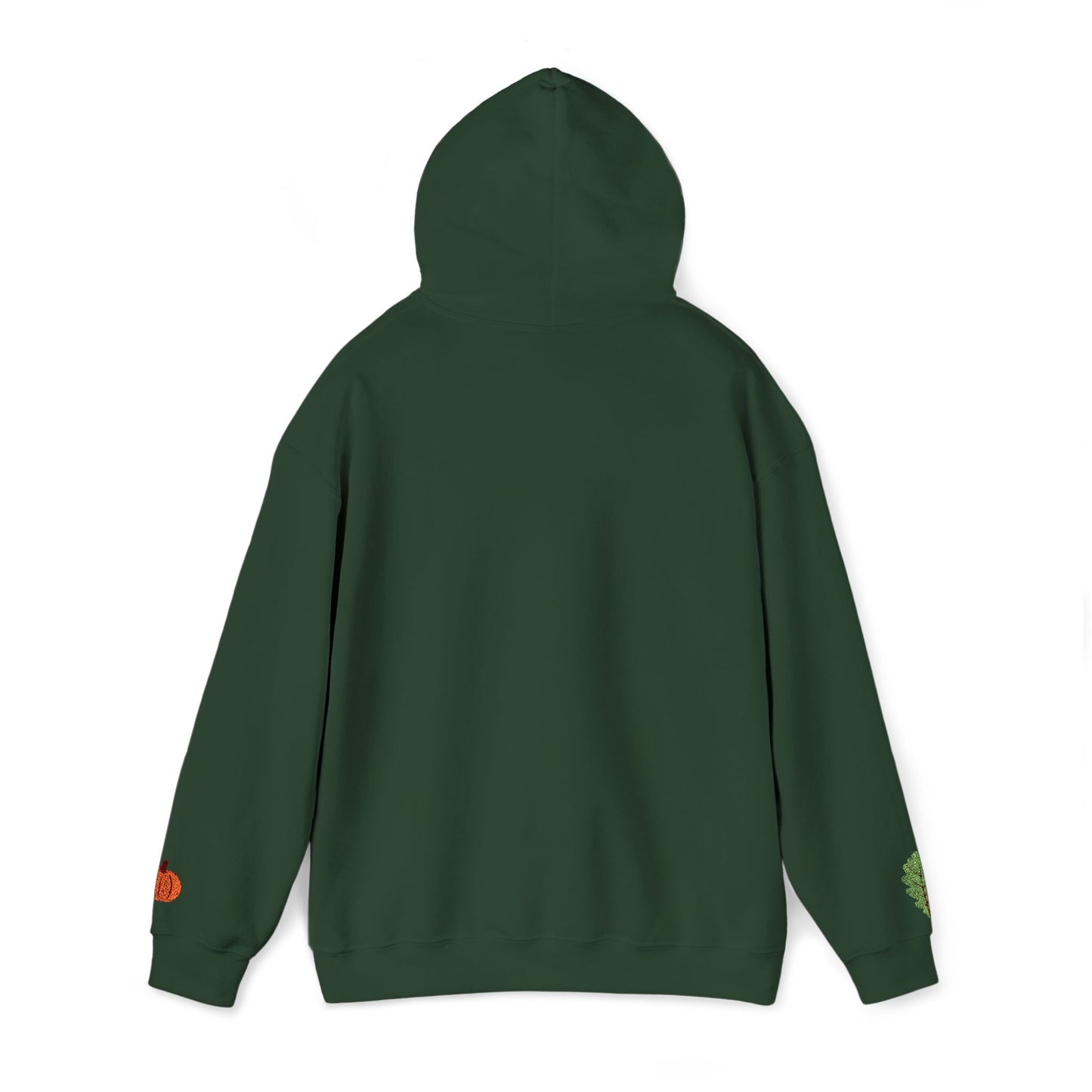 The Thankful Edit1 |Light Green Embroidered Thankful Hoodie, red hearts (multiple colors)